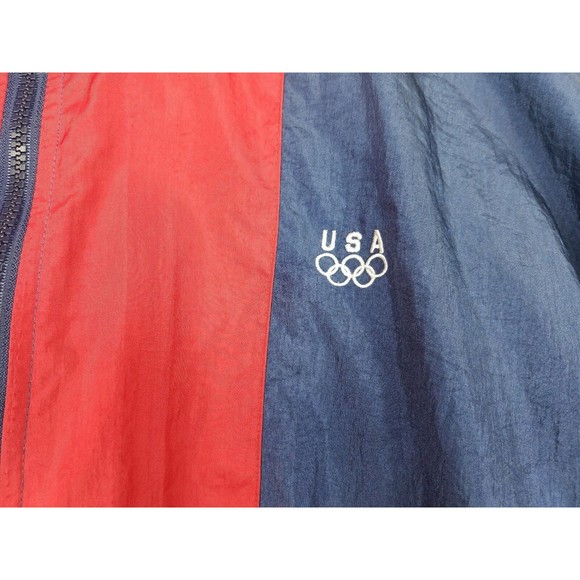 VTG JC Penny USA Olympics Windbreaker Jacket Sz XL Red White Blue Extremely Rare - Picture 2 of 11